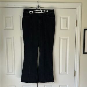 Abercrombie & Fitch Black Flare Wide Leg Jeans